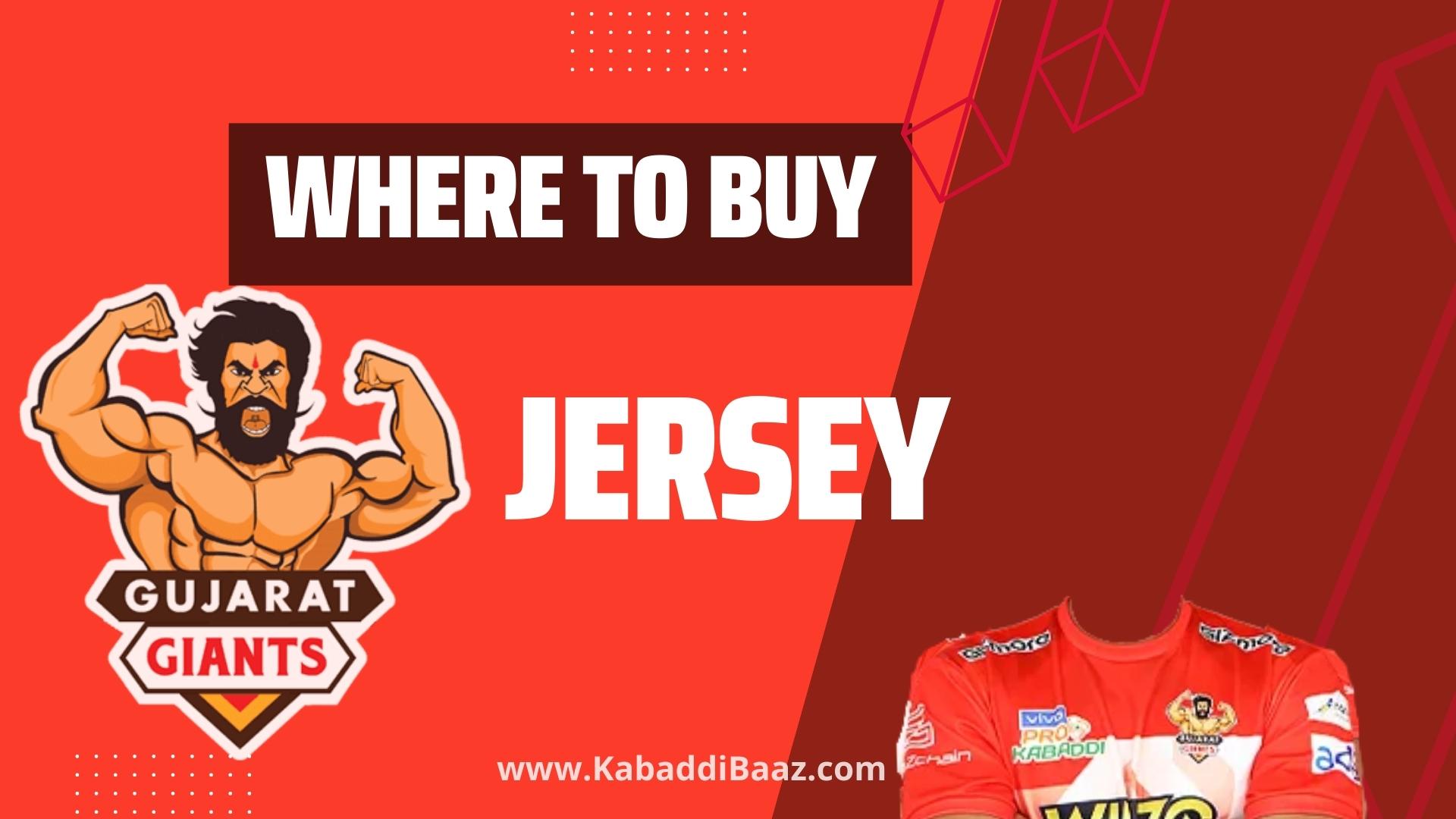 Where to buy Gujarat Giants Jersey, Kit, T-shirt, and Merchandise for PKL  Season 10: Gujarat Giants Jersey Buy Online
